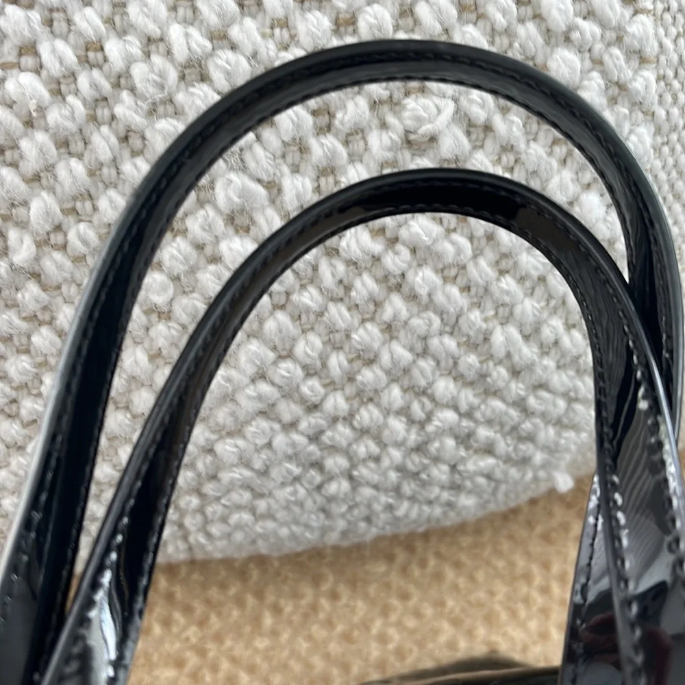 Kate Spade Patent Leather Polka Dot Medium Zipper Tote